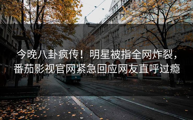 今晚八卦疯传！明星被指全网炸裂，番茄影视官网紧急回应网友直呼过瘾