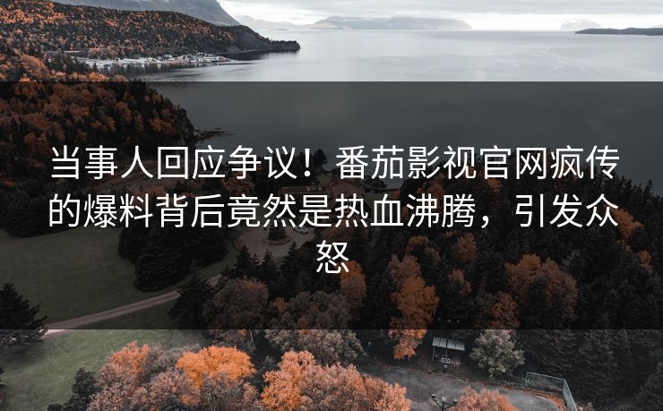 当事人回应争议！番茄影视官网疯传的爆料背后竟然是热血沸腾，引发众怒