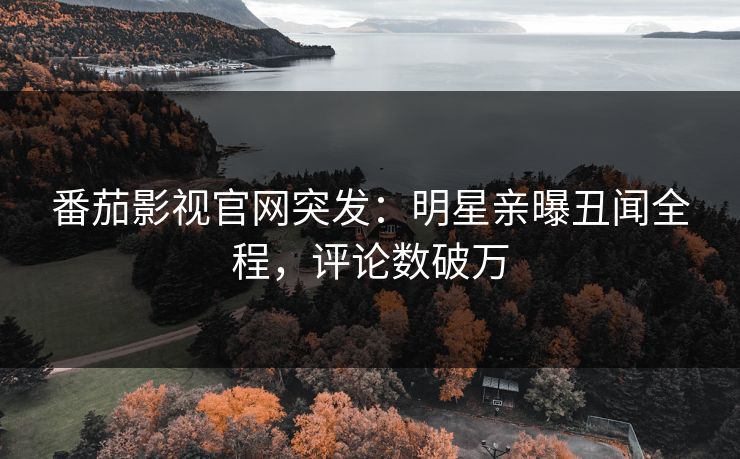 番茄影视官网突发：明星亲曝丑闻全程，评论数破万